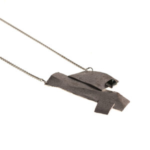 Silver Necklace with tourmaline