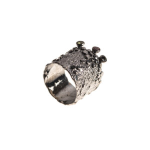Silver Ring with tourmalines