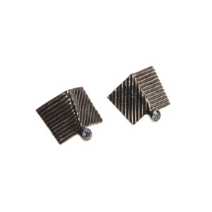 Silver Earrings with topaz